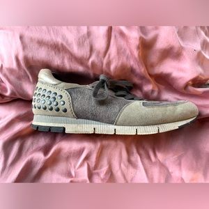 Paul Green Metallic Calico Lace Up Textured Sneakers, women’s 8.5